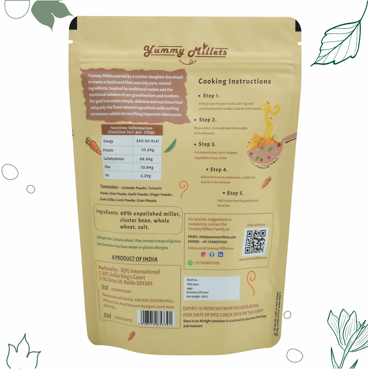 Ragi Noodles pack of 2